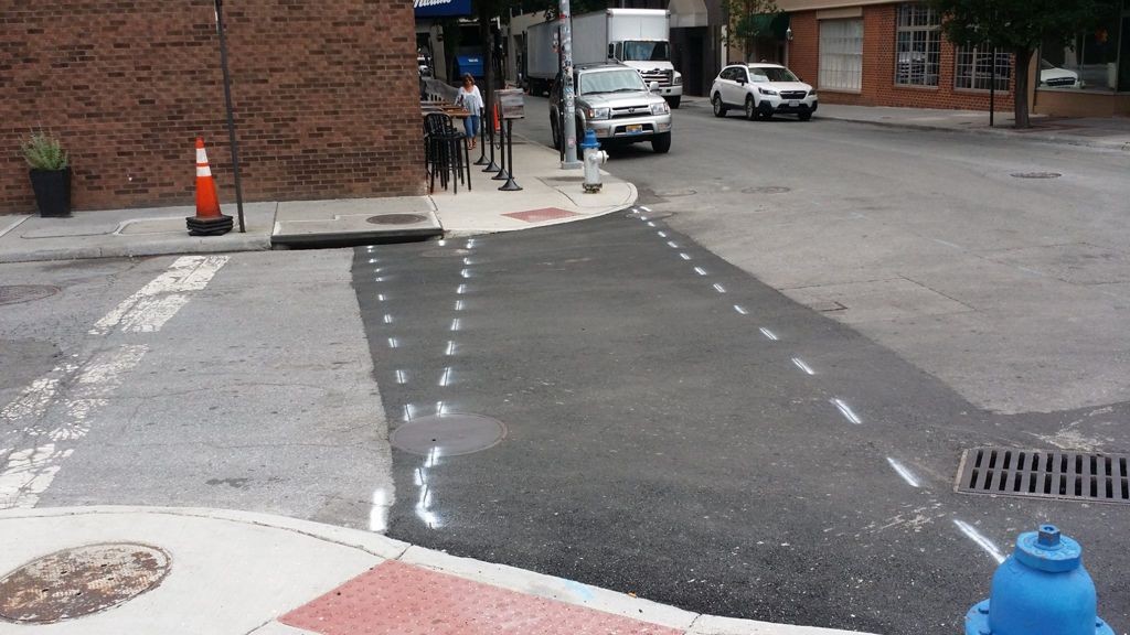 Roanoake Thermoplastic Crosswalks and Stop Bars Before and After
