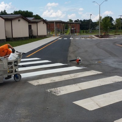 Rolesville Elementary Thermoplastic Crosswalk and Lines