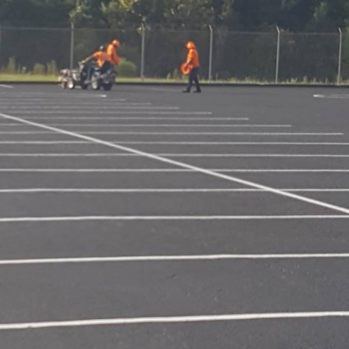 Putting lines down in Charleston, SC for parking at the Charleston International Airport Job Photos