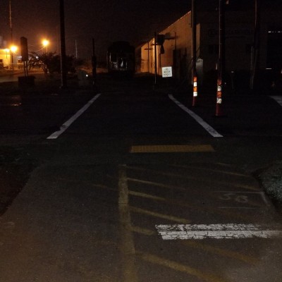 Grinding up old pavement markings and applying new pavement markings in South Carolina