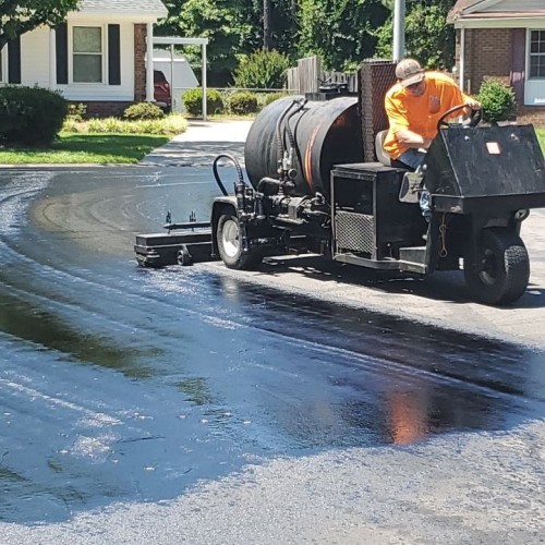 Fayetteville, NC Applies Asphalt Rejuvenator on Eight City Streets Job Photos