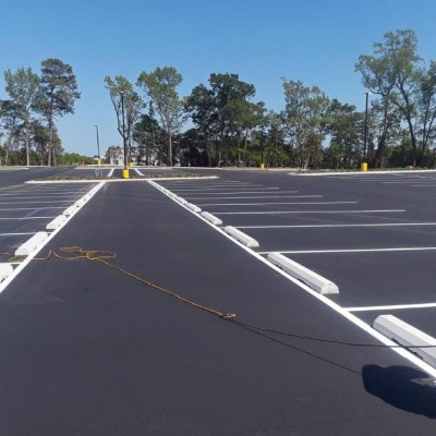 Line-Striping, Signage and Bollards for Large Distribution Center in Kinston, NC