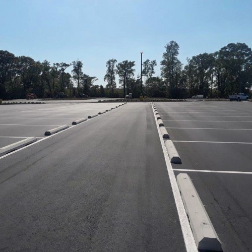 Line-Striping, Signage and Bollards for New Amazon Distribution Center in Kinston, NC Job Photos