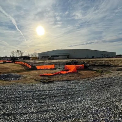 Line-Striping, Signage and Bollards for Large Distribution Center in Kinston, NC